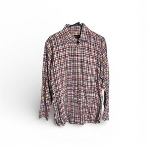 Robert Talbott Men's Multicolor Plaid Button Down Shirt Size L